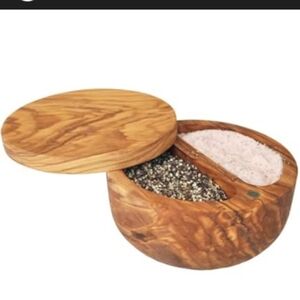 Source Unknown Wooden Spice Box with Lid